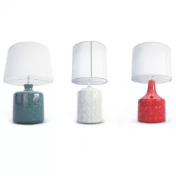 3 Graphic Table Lamps 3D model