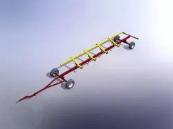 30 ft combine header trolley 3D model