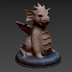 3D Godzilla sculpture  3D model