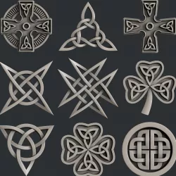 3d STL models for CNC router set celtic decors 3D model