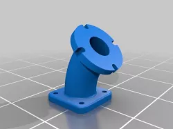 45 Degree Square to Round Flange Cast Pipe Fitting