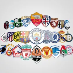 50 Football Teams 3D Logo Collection Pack 3D model