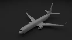 737-like plane 3D model