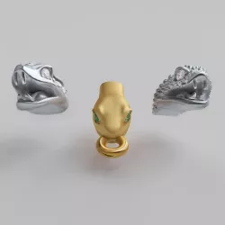 8 Snake heads - Best for jewelry 3D Model Collection