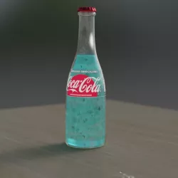 a bottle of Coka-Cola neon 3D model