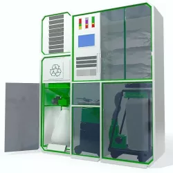A VACUUM CLEANER AND CUPBOARD Low-poly  3D model