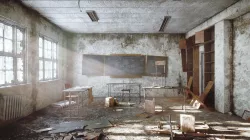Abandoned classroom in chernobyl   3D model