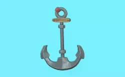 Anchor - Low Poly Stylized Cartoon Asset 3D Low-poly  3D model