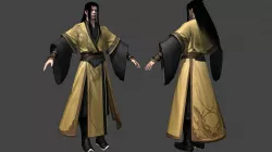Ancient Chinese Knight-errant swordman Ancient Chinese Clothing Low-poly  3D model