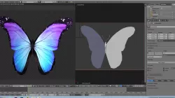 Animated lowpoly butterfly used in film Low-poly  3D model