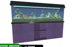 Aquarium Low-poly 3D model animated Low-poly  3D model