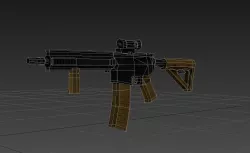 Assault Rifle l119a2 Low-poly  3D model
