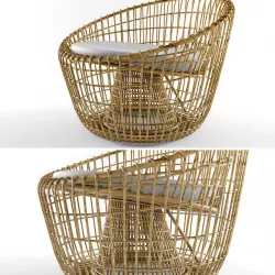 bamboo chair 3D model