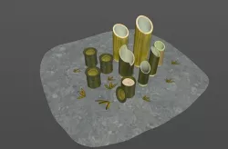 Bamboo Lanterns 3D model