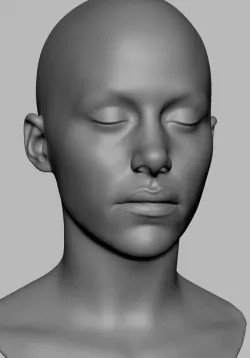 Base Female Head 3D model