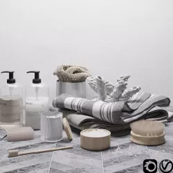 Bathroom nature set 3D model