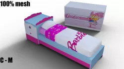 Bedroom barbie  Low-poly  3D model