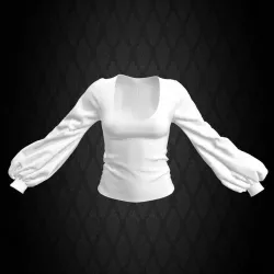 Bishop Blouse White 3D model