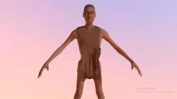 Black Slave Low-poly  3D model