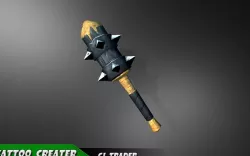 Bladed Mace Low poly Fantasy 3d model Low-poly  3D model