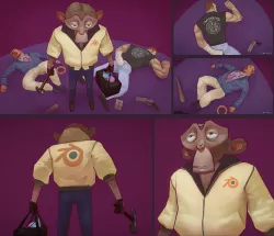 Blender Monkey Low-poly  3D model