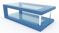 Blue Glass Coffee Table - 3ds Max Low-poly  3D model
