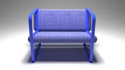 Blue Ova Easy Chair - 3ds Max 3D model