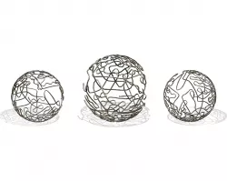 Brass Sphere Decor Set  3D model