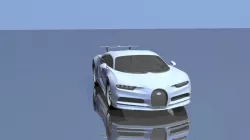 Bugatti Chiron Low-poly  3D model