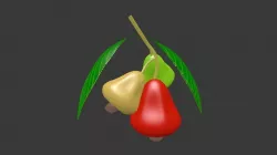 buton cashew Low-poly  3D model