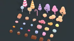 Candy Land - Animation Assets 3D model