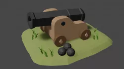 Cannon 3D model