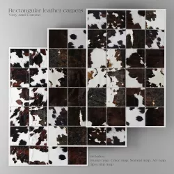 Carpet Pack 4 Rectangular Leather Carpets 3D model