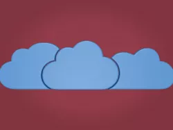 Cartoon Clouds - Cloud Computing Icon Low-poly  3D model