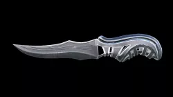 Carved Combat Knife Low-poly  3D model