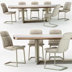 Cattelan Italia Kelly chair Dragon table 3D model