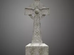 Celtic Tombstone 01 Low-poly  3D model