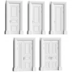 Classic doors set 3D model