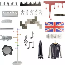 Coat Rack Collection 3D model