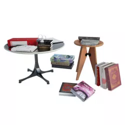 Coffee Table and Books 3D model