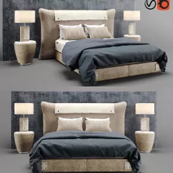Colunex Chevron Luxury Bed 3D model