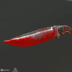 combat knife 3D model