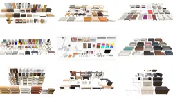Contemporary Furniture Collection Low-poly  3D model