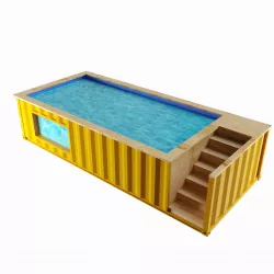 Cool Shipping Container Swimming Pool 3D model
