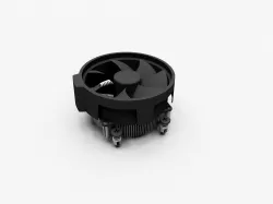 CPU Cooler Stock AMD Wraith Spire Ryzen Low-poly  3D model