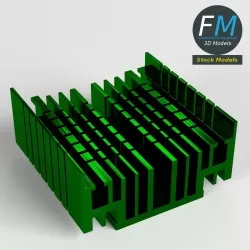 CPU radiator 3D model