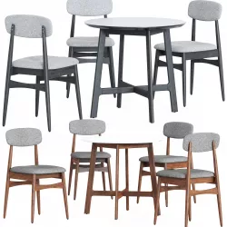 Cult Furniture Sybil Table and Sybil Chair 3D model