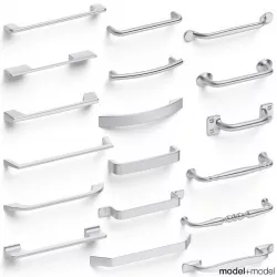 Curved pull handles 3D model
