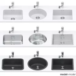 Custom sinks set 3D model