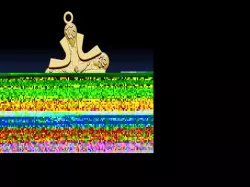 Cyan Worn Hunting Knife 3D model